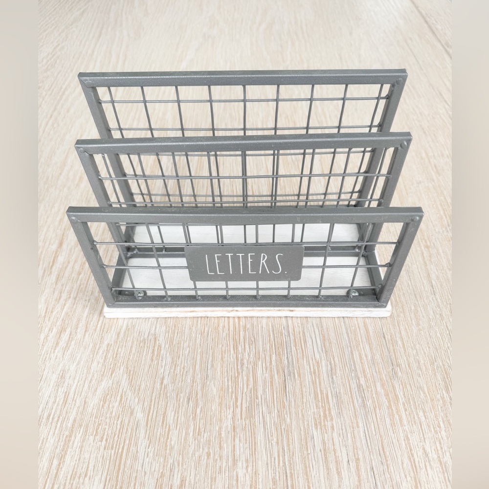 Rae Dunn Gray Wire Mesh Letter Organizer - 'LETTERS'
